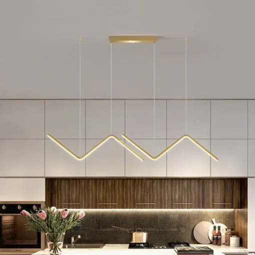 LED Pendant Light 90 cm Island Lights Dimmable Line Design Aluminum Stylish Minimalist Painted Finishes Nordic Style Dining Room Kitchen Lights 110-240V ONLY DIMMABLE WITH REMOTE CONTROL
