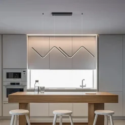 LED Pendant Light 90 cm Island Lights Dimmable Line Design Aluminum Stylish Minimalist Painted Finishes Nordic Style Dining Room Kitchen Lights 110-240V ONLY DIMMABLE WITH REMOTE CONTROL