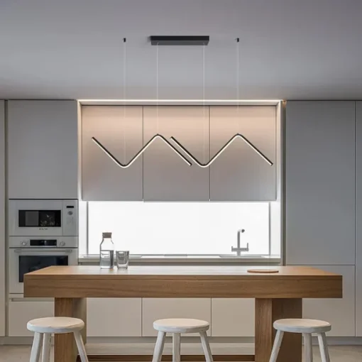 LED Pendant Light 90 cm Island Lights Dimmable Line Design Aluminum Stylish Minimalist Painted Finishes Nordic Style Dining Room Kitchen Lights 110-240V ONLY DIMMABLE WITH REMOTE CONTROL