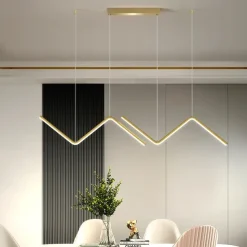 LED Pendant Light 90 cm Island Lights Dimmable Line Design Aluminum Stylish Minimalist Painted Finishes Nordic Style Dining Room Kitchen Lights 110-240V ONLY DIMMABLE WITH REMOTE CONTROL