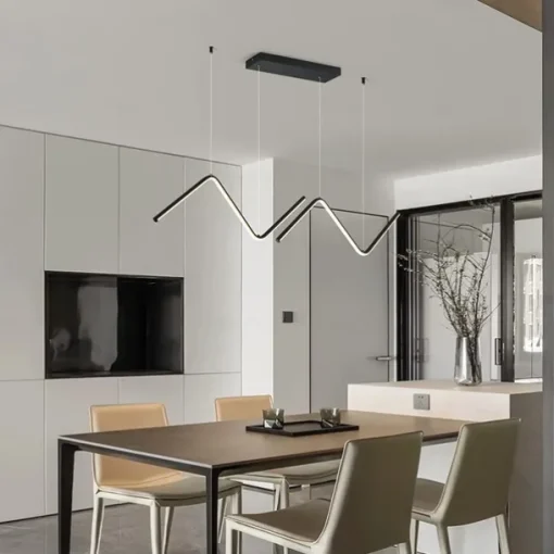 LED Pendant Light 90 cm Island Lights Dimmable Line Design Aluminum Stylish Minimalist Painted Finishes Nordic Style Dining Room Kitchen Lights 110-240V ONLY DIMMABLE WITH REMOTE CONTROL
