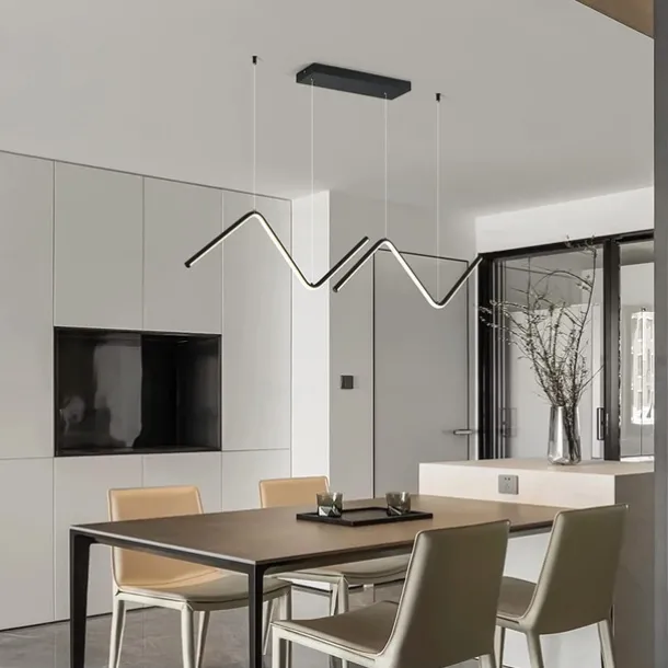 LED Pendant Light 90 cm Island Lights Dimmable Line Design Aluminum Stylish Minimalist Painted Finishes Nordic Style Dining Room Kitchen Lights 110-240V ONLY DIMMABLE WITH REMOTE CONTROL