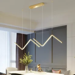 LED Pendant Light 90 cm Island Lights Dimmable Line Design Aluminum Stylish Minimalist Painted Finishes Nordic Style Dining Room Kitchen Lights 110-240V ONLY DIMMABLE WITH REMOTE CONTROL