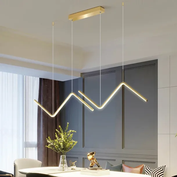LED Pendant Light 90 cm Island Lights Dimmable Line Design Aluminum Stylish Minimalist Painted Finishes Nordic Style Dining Room Kitchen Lights 110-240V ONLY DIMMABLE WITH REMOTE CONTROL