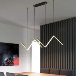 LED Pendant Light 90 cm Island Lights Dimmable Line Design Aluminum Stylish Minimalist Painted Finishes Nordic Style Dining Room Kitchen Lights 110-240V ONLY DIMMABLE WITH REMOTE CONTROL
