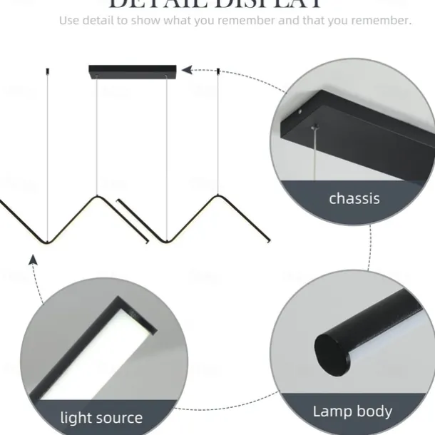LED Pendant Light 90 cm Island Lights Dimmable Line Design Aluminum Stylish Minimalist Painted Finishes Nordic Style Dining Room Kitchen Lights 110-240V ONLY DIMMABLE WITH REMOTE CONTROL