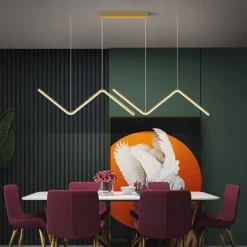 LED Pendant Light 90 cm Island Lights Dimmable Line Design Aluminum Stylish Minimalist Painted Finishes Nordic Style Dining Room Kitchen Lights 110-240V ONLY DIMMABLE WITH REMOTE CONTROL