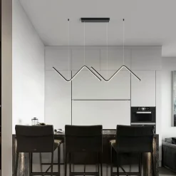 LED Pendant Light 90 cm Island Lights Dimmable Line Design Aluminum Stylish Minimalist Painted Finishes Nordic Style Dining Room Kitchen Lights 110-240V ONLY DIMMABLE WITH REMOTE CONTROL