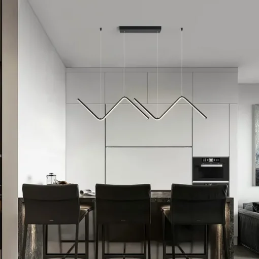 LED Pendant Light 90 cm Island Lights Dimmable Line Design Aluminum Stylish Minimalist Painted Finishes Nordic Style Dining Room Kitchen Lights 110-240V ONLY DIMMABLE WITH REMOTE CONTROL