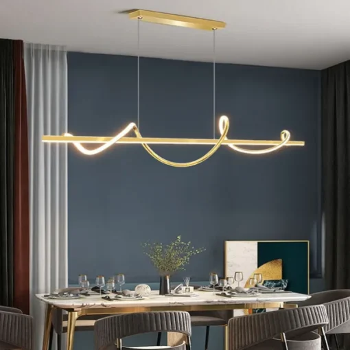 LED Pendant Light 100 cm Island Lights Dimmable Line Design Aluminum Stylish Minimalist Painted Finishes Dining Room Kitchen Lights 110-240V ONLY DIMMABLE WITH REMOTE CONTROL