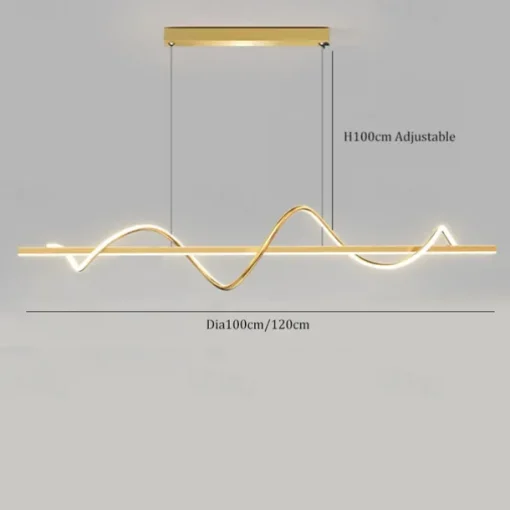 LED Pendant Light 100 cm Island Lights Dimmable Line Design Aluminum Stylish Minimalist Painted Finishes Dining Room Kitchen Lights 110-240V ONLY DIMMABLE WITH REMOTE CONTROL