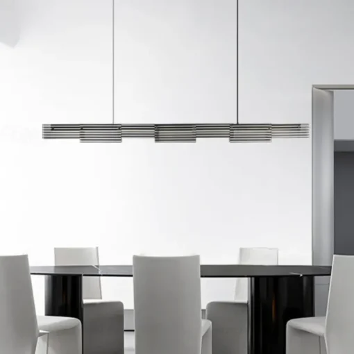 LED Pendant Light 128 cm Island Lights Dimmable Line Design Metal Glass Minimalist Painted Finishes Dining Room Kitchen Lights 110-240V