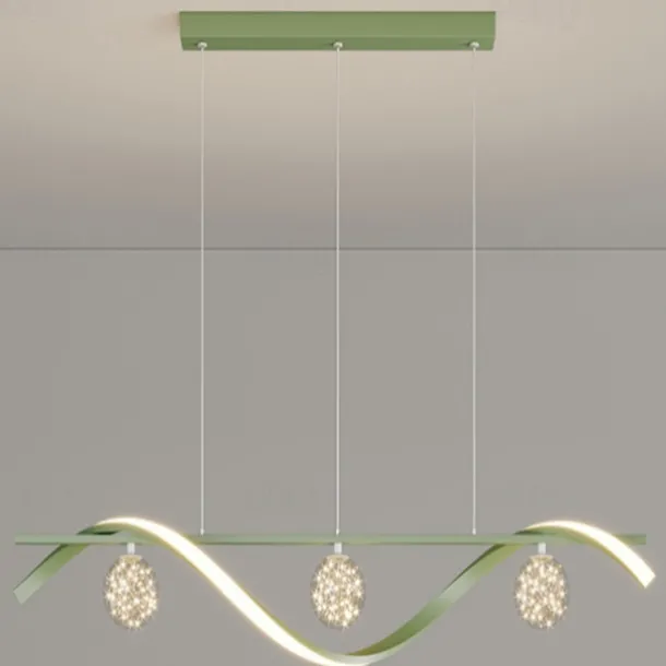 LED Pendant Light 100 cm Island Lights Dimmable Line Design Aluminum Stylish Minimalist Painted Finishes Dining Room Kitchen Lights 110-240V