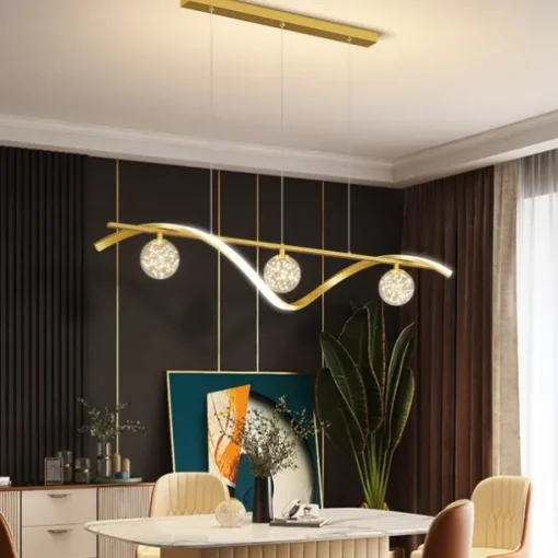 LED Pendant Light 100 cm Island Lights Dimmable Line Design Aluminum Stylish Minimalist Painted Finishes Dining Room Kitchen Lights 110-240V