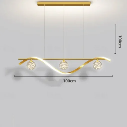 LED Pendant Light 100 cm Island Lights Dimmable Line Design Aluminum Stylish Minimalist Painted Finishes Dining Room Kitchen Lights 110-240V
