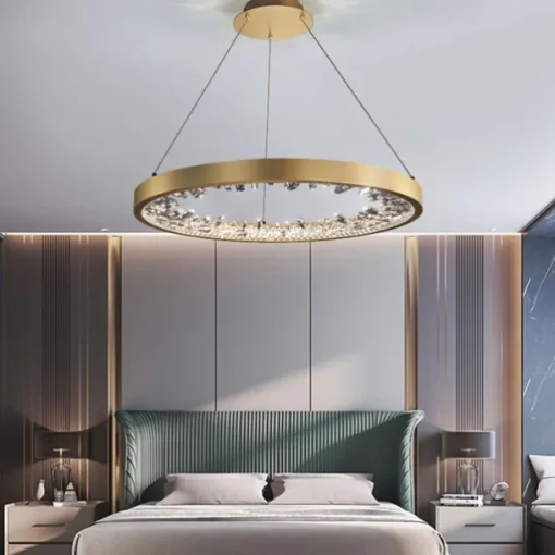 LED Pendant Light 60 cm Lantern Desgin Pendant Light Metal Electroplated Modern 220-240V