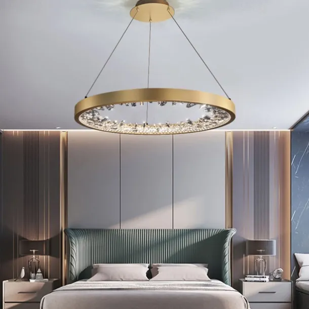 LED Pendant Light 60 cm Lantern Desgin Pendant Light Metal Electroplated Modern 220-240V