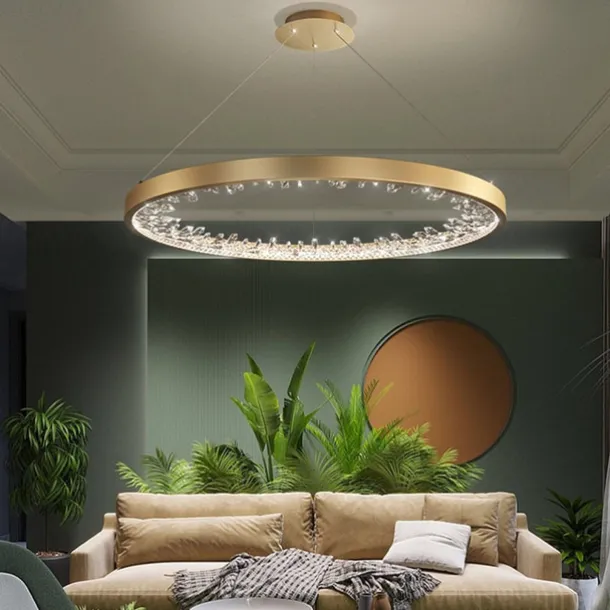 LED Pendant Light 60 cm Lantern Desgin Pendant Light Metal Electroplated Modern 220-240V
