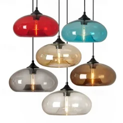 LED Pendant Light 28 cm Single Design Pendant Light Glass Electroplated Modern Nordic Style 110-240 V