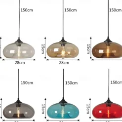 LED Pendant Light 28 cm Single Design Pendant Light Glass Electroplated Modern Nordic Style 110-240 V