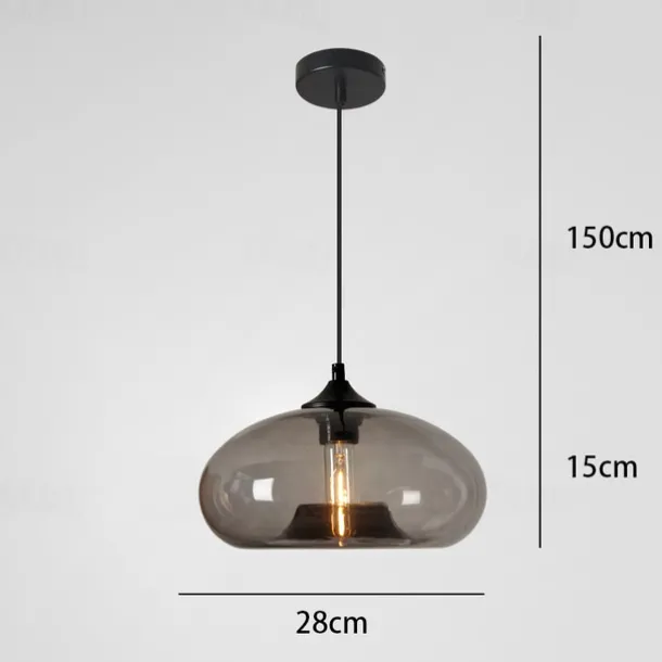 LED Pendant Light 28 cm Single Design Pendant Light Glass Electroplated Modern Nordic Style 110-240 V
