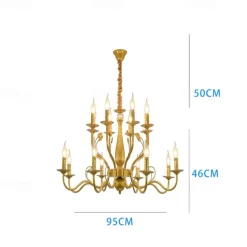 LED Pendant Light 6/12/16 Lights Farmhouse Pendant Light Rustic Industrial Iron Candle Ceiling Light for Dining Room Lighting Fixture Hanging Candle Hanging Pendant Light E14 Base