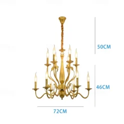 LED Pendant Light 6/12/16 Lights Farmhouse Pendant Light Rustic Industrial Iron Candle Ceiling Light for Dining Room Lighting Fixture Hanging Candle Hanging Pendant Light E14 Base