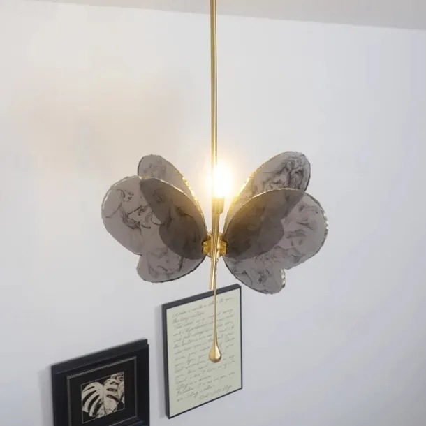LED Pendant Light Butterfly Chandelier Model Room Clothing Store Hotel Restaurant Hotel Club Lobby Light,Post-modern Light Luxury Creative Flying Saucer Chandelier