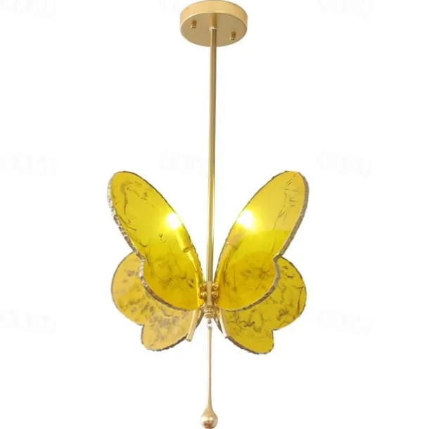 LED Pendant Light Butterfly Chandelier Model Room Clothing Store Hotel Restaurant Hotel Club Lobby Light,Post-modern Light Luxury Creative Flying Saucer Chandelier