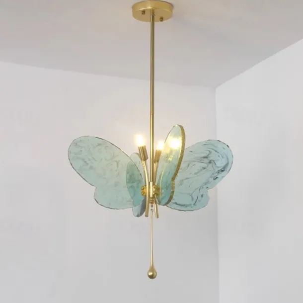 LED Pendant Light Butterfly Chandelier Model Room Clothing Store Hotel Restaurant Hotel Club Lobby Light,Post-modern Light Luxury Creative Flying Saucer Chandelier