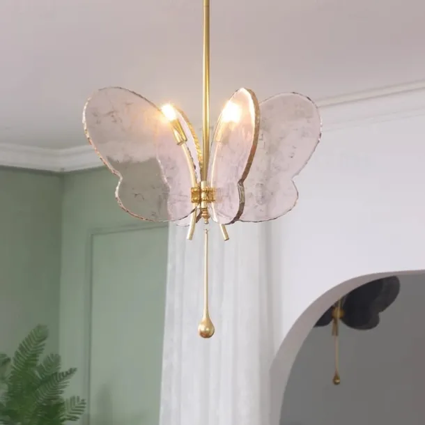 LED Pendant Light Butterfly Chandelier Model Room Clothing Store Hotel Restaurant Hotel Club Lobby Light,Post-modern Light Luxury Creative Flying Saucer Chandelier