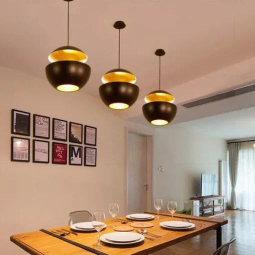 LED Pendant Light Ceiling Lamp 25cm 35cm Round Simple Design Black Gold WhiteGold E27/E26 I LED Lamp Restaurant Ceiling Lamp Study Bar Bedroom Lamp AC220V AC110V