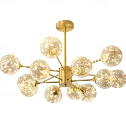 LED Pendant Light Chandelier Gold Modern Globe Design 6/8/12 Heads Copper Globe Brass 110-120V 220-240V