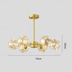 LED Pendant Light Chandelier Gold Modern Globe Design 6/8/12 Heads Copper Globe Brass 110-120V 220-240V
