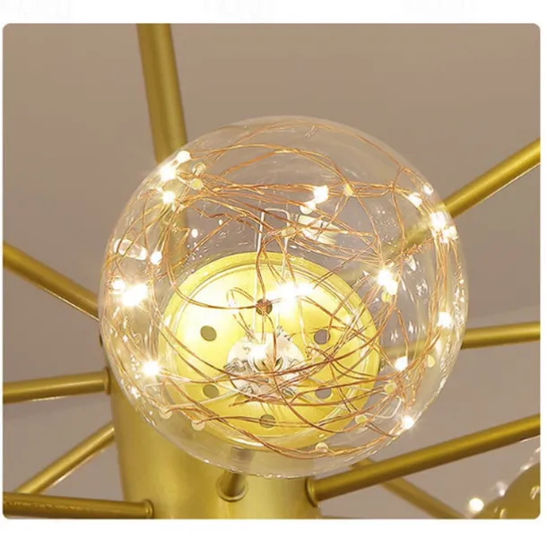 LED Pendant Light Chandelier Gold Modern Globe Design 6/8/12 Heads Copper Globe Brass 110-120V 220-240V