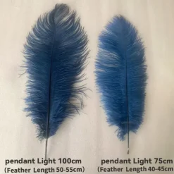 LED Pendant Light Chandelier Gorgeous Extra Large White Ostrich Feather Bouquet Pendant Light Romantic Mounted Lighting Fixture for Restaurant Bedroom