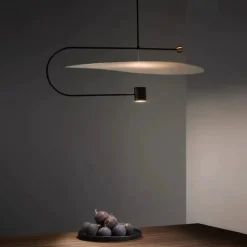 LED Pendant Light 60cm Creative Nordic Decor Chandeliers, Minimalist Style LED Hanging Light Fixture, Dining Room Bedside Ceiling Light 110-240V