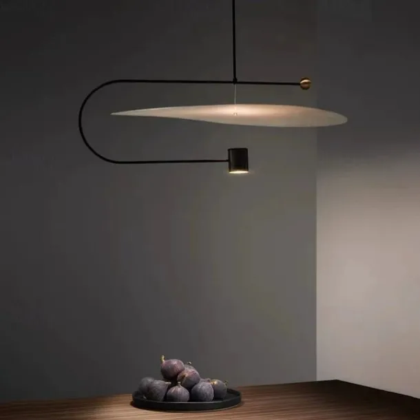 LED Pendant Light 60cm Creative Nordic Decor Chandeliers, Minimalist Style LED Hanging Light Fixture, Dining Room Bedside Ceiling Light 110-240V