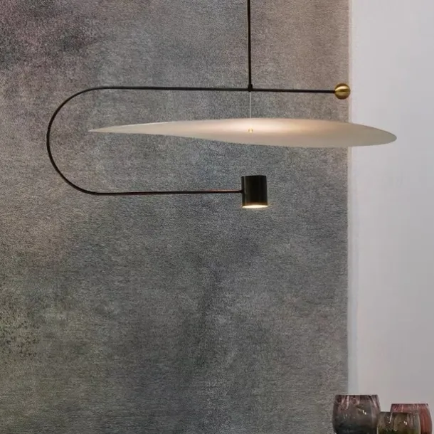 LED Pendant Light 60cm Creative Nordic Decor Chandeliers, Minimalist Style LED Hanging Light Fixture, Dining Room Bedside Ceiling Light 110-240V