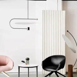LED Pendant Light 60cm Creative Nordic Decor Chandeliers, Minimalist Style LED Hanging Light Fixture, Dining Room Bedside Ceiling Light 110-240V