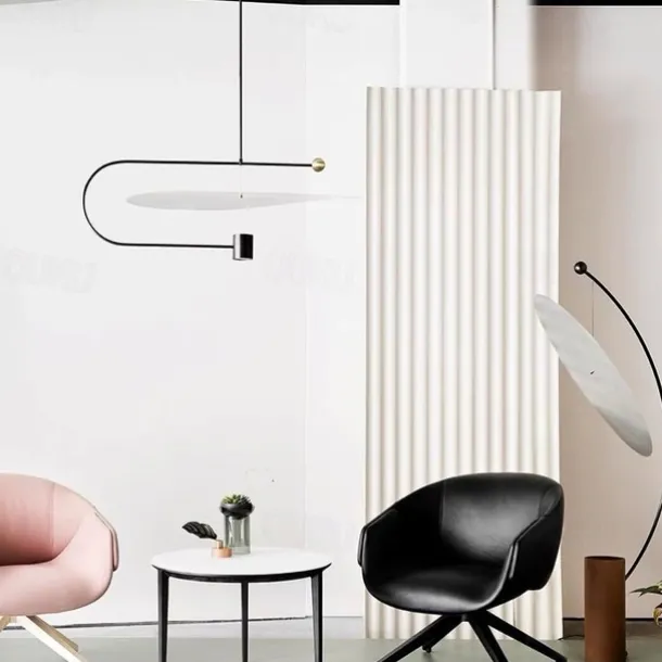 LED Pendant Light 60cm Creative Nordic Decor Chandeliers, Minimalist Style LED Hanging Light Fixture, Dining Room Bedside Ceiling Light 110-240V