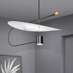 LED Pendant Light 60cm Creative Nordic Decor Chandeliers, Minimalist Style LED Hanging Light Fixture, Dining Room Bedside Ceiling Light 110-240V