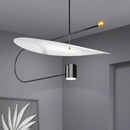 LED Pendant Light 60cm Creative Nordic Decor Chandeliers, Minimalist Style LED Hanging Light Fixture, Dining Room Bedside Ceiling Light 110-240V
