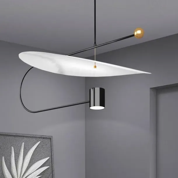 LED Pendant Light 60cm Creative Nordic Decor Chandeliers, Minimalist Style LED Hanging Light Fixture, Dining Room Bedside Ceiling Light 110-240V