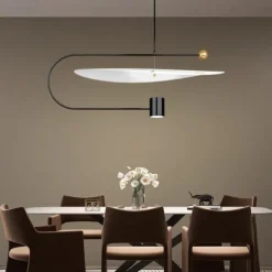 LED Pendant Light 60cm Creative Nordic Decor Chandeliers, Minimalist Style LED Hanging Light Fixture, Dining Room Bedside Ceiling Light 110-240V
