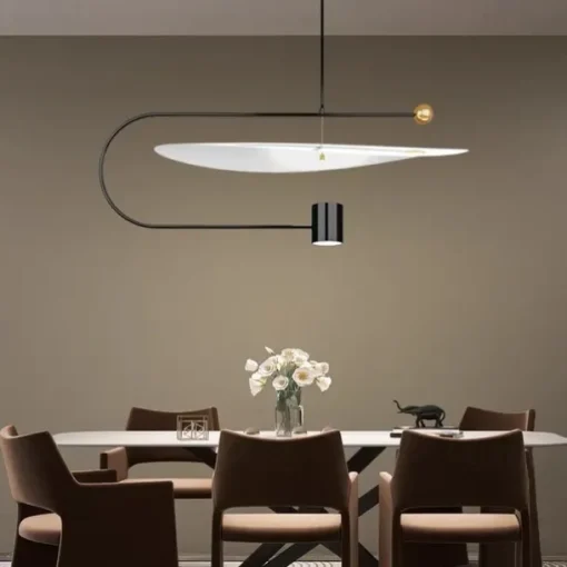 LED Pendant Light 60cm Creative Nordic Decor Chandeliers, Minimalist Style LED Hanging Light Fixture, Dining Room Bedside Ceiling Light 110-240V