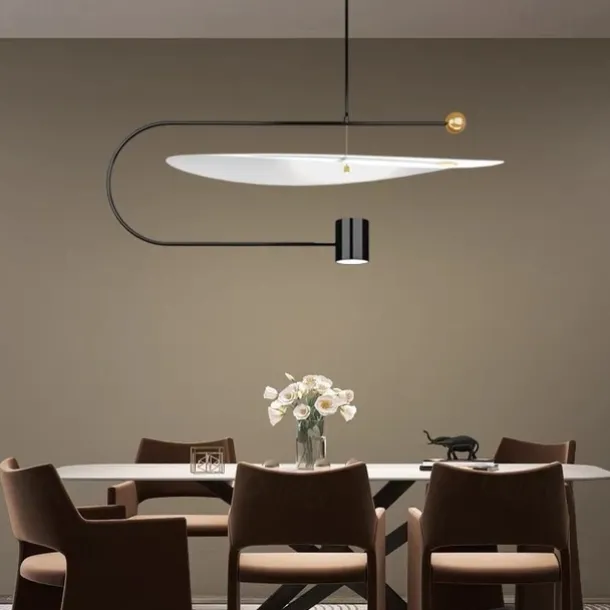 LED Pendant Light 60cm Creative Nordic Decor Chandeliers, Minimalist Style LED Hanging Light Fixture, Dining Room Bedside Ceiling Light 110-240V