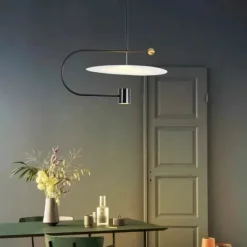 LED Pendant Light 60cm Creative Nordic Decor Chandeliers, Minimalist Style LED Hanging Light Fixture, Dining Room Bedside Ceiling Light 110-240V