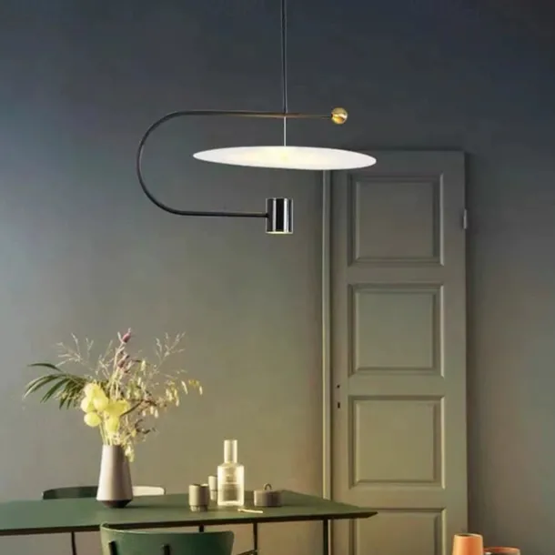 LED Pendant Light 60cm Creative Nordic Decor Chandeliers, Minimalist Style LED Hanging Light Fixture, Dining Room Bedside Ceiling Light 110-240V
