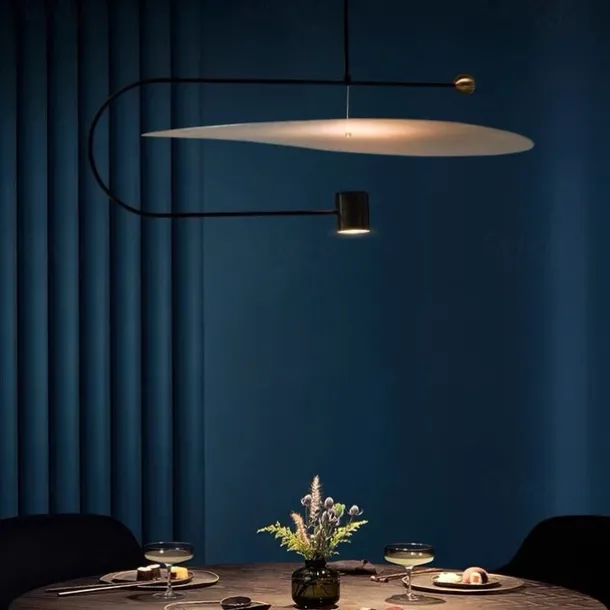 LED Pendant Light 60cm Creative Nordic Decor Chandeliers, Minimalist Style LED Hanging Light Fixture, Dining Room Bedside Ceiling Light 110-240V